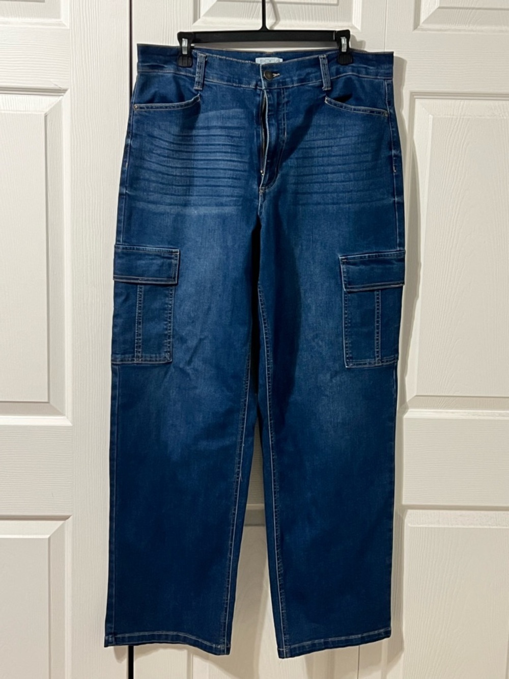Dark Wash Cargo Jeans